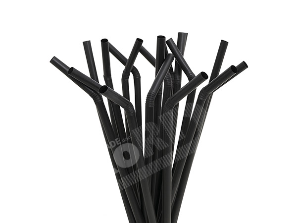 Plastična slamka, crna, 240x8mm, 250/11